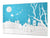 Riesig Schneidbrett aus Hartglas und schützende Arbeitsoberfläche; DD30 Weihnachtsserie: Winteransicht