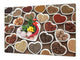 Sehr groß Küchenbrett aus Hartglas und Kochplattenabdeckung; A spice series DD03A: Spices from the heart
