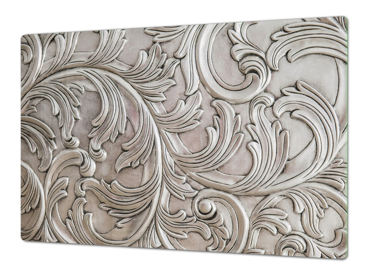 HUGE TEMPERED GLASS COOKTOP COVER – Glass Cutting Board and Worktop Saver – SINGLE: 80 x 52 cm (31,5” x 20,47”); DOUBLE: 40 x 52 cm (15,75” x 20,47”); DD40 Decorative Surfaces Series: Luxury handcraft