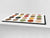 Sehr groß Küchenbrett aus Hartglas und Kochplattenabdeckung; A spice series DD03A: Portions of spices
