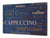 Gigante Tabla para picar de cristal templado o cubre vitro - Series Inscripciones  DD17 Cappuccino