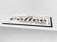 Gigante Tabla para picar de cristal templado o cubre vitro - Series Inscripciones  DD17 Cafe americano