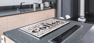 GIGANTIC CUTTING BOARD and Cooktop Cover - Expressions Series DD17 Coffee americano