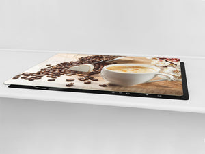 Special order for Patty: Worktop saver and Pastry Board – Glass Kitchen Board- Coffee series DD07 I love coffee 1