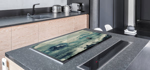 GIGANTIC CUTTING BOARD and Cooktop Cover- Image Series DD05A Sea storm