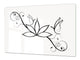 Enorm Schneidbrett aus Hartglas und schützende Arbeitsoberfläche; Flower series DD06A: Fiore di loto