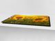 ENORME tabla de cortar de VIDRIO templado - Serie de flores DD06A Girasol 2