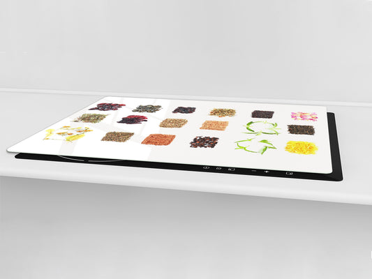 HUGE TEMPERED GLASS COOKTOP COVER A spice series DD03A Mosaic with spices 5