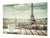 Groß Küchenbrett aus Hartglas und Induktionskochplattenabdeckung; City Series DD12: Coffee in paris