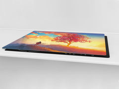 GIGANTIC CUTTING BOARD and Cooktop Cover- Image Series DD05A Evening in the glade 1