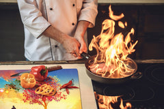 GIGANTIC CUTTING BOARD and Cooktop Cover- Image Series DD05A Evening in the glade 1