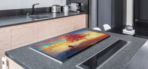 GIGANTIC CUTTING BOARD and Cooktop Cover- Image Series DD05A Evening in the glade 1