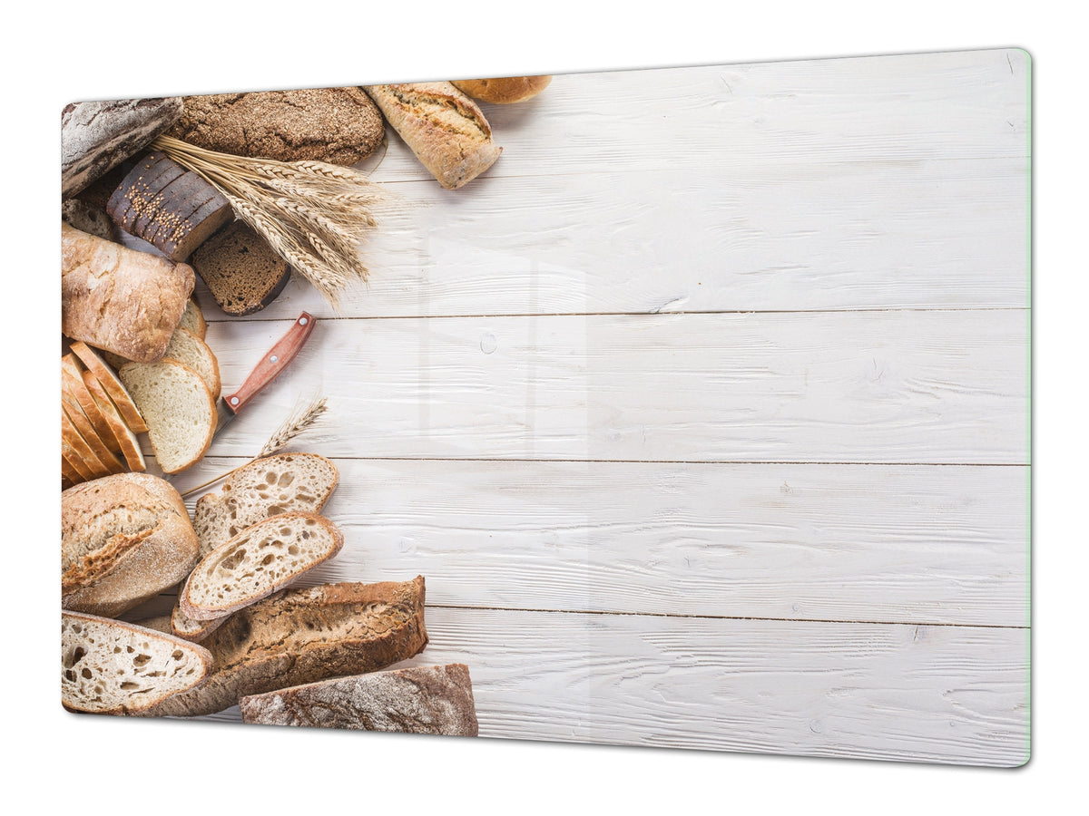 HUGE TEMPERED GLASS CHOPPING BOARD – Bread and flour series DD09 Breakfast bread