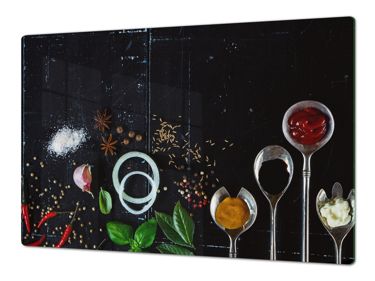 HUGE TEMPERED GLASS COOKTOP COVER A spice series DD03A Italian spices 1
