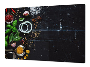 HUGE TEMPERED GLASS COOKTOP COVER A spice series DD03A Italian spices 3