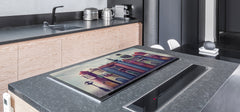 Induction Cooktop Cover – Glass Worktop saver: Fantasy and fairy-tale series DD18 Houses from books