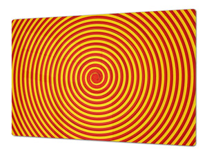 UNIQUE Tempered GLASS Kitchen Board – Abstract Series DD14 Colorful vortex