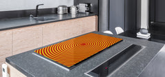 UNIQUE Tempered GLASS Kitchen Board – Abstract Series DD14 Colorful vortex