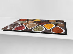 HUGE TEMPERED GLASS COOKTOP COVER A spice series DD03A Mosaic with spices 7