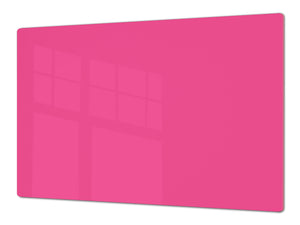 Groß Küchenbrett aus Hartglas und Kochplattenabdeckung; Series of colors DD22A:  Pink