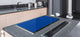 Groß Küchenbrett aus Hartglas und Kochplattenabdeckung; Series of colors DD22B: Road Sign Blue