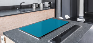 Groß Küchenbrett aus Hartglas und Kochplattenabdeckung; Series of colors DD22B: Dark Turquoise