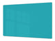 Groß Küchenbrett aus Hartglas und Kochplattenabdeckung; Series of colors DD22B: Turquoise