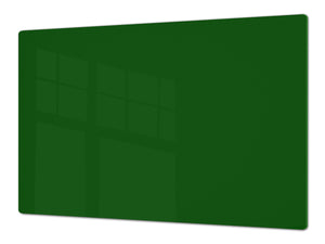 Groß Küchenbrett aus Hartglas und Kochplattenabdeckung; Series of colors DD22B: Dark Green