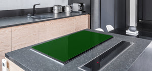 Groß Küchenbrett aus Hartglas und Kochplattenabdeckung; Series of colors DD22B: Dark Green