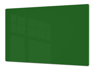 Groß Küchenbrett aus Hartglas und Kochplattenabdeckung; Series of colors DD22B: Forest Green