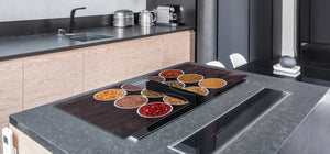 Sehr groß Küchenbrett aus Hartglas und Kochplattenabdeckung; A spice series DD03A: Healthy spices
