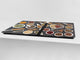 Sehr groß Küchenbrett aus Hartglas und Kochplattenabdeckung; A spice series DD03A:  I love spices 2