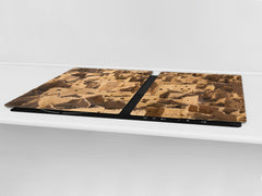 Tempered GLASS Chopping Board – Enormous Induction Cooktop Cover - City Series DD12 Ancient city