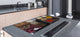 Schneidbrett aus Hartglas und schützende Arbeitsoberfläche – Schneideplatten: Sehr groß Küchenbrett aus Hartglas und Kochplattenabdeckung; spice series DD03B: Spices 6