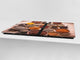 Schneidbrett aus Hartglas und schützende Arbeitsoberfläche – Schneideplatten: Sehr groß Küchenbrett aus Hartglas und Kochplattenabdeckung; spice series DD03B: Indian spices 2