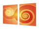 UNIQUE Tempered GLASS Kitchen Board – Abstract Series DD14 Orange theme