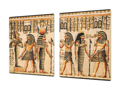 HUGE TEMPERED GLASS COOKTOP COVER - Egyptian Series DD15 Hieroglyphs 4