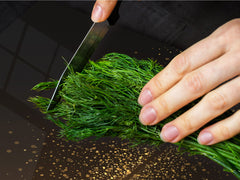 Gigantic Worktop saver and Pastry Board - Tempered GLASS Cutting Board - MEASURES: SINGLE: 80 x 52 cm; DOUBLE: 40 x 52 cm; DD38 Golden Waves Series: Sparkling golden dust