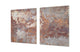 BIG KITCHEN BOARD & Induction Cooktop Cover – Glass Pastry Board DD34 Rusted textures Series: Rusted metal