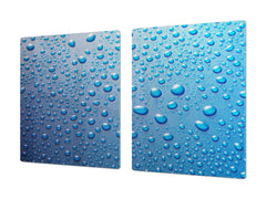 Gigantic KITCHEN BOARD & Induction Cooktop Cover - Water Series DD10 Drops of water 2