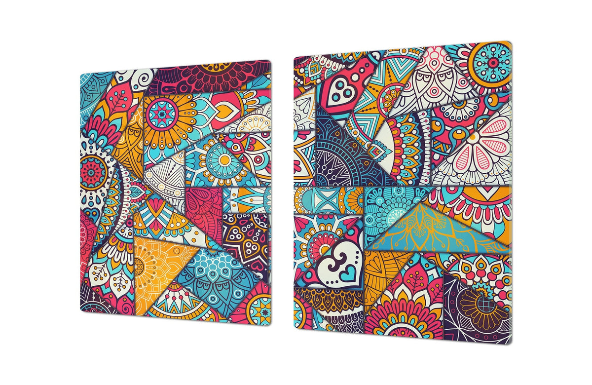 HUGE TEMPERED GLASS CHOPPING BOARD ; Moroccan design Series DD21 Egyptian decoration