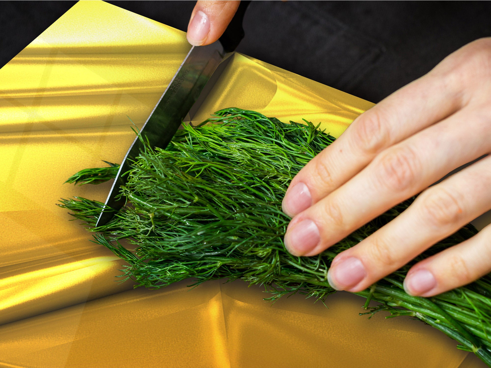 Gigantic Worktop saver and Pastry Board - Tempered GLASS Cutting Board - MEASURES: SINGLE: 80 x 52 cm; DOUBLE: 40 x 52 cm; DD38 Golden Waves Series: Gold bars