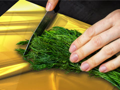 Gigantic Worktop saver and Pastry Board - Tempered GLASS Cutting Board - MEASURES: SINGLE: 80 x 52 cm; DOUBLE: 40 x 52 cm; DD38 Golden Waves Series: Gold bars