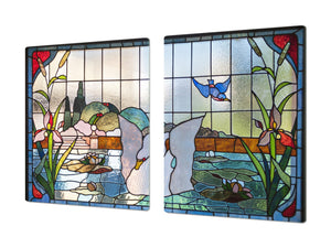 Worktop saver and Pastry Board – Cooktop saver; Series: Outside Series DD19 Colorful stained glass