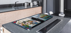 Worktop saver and Pastry Board – Cooktop saver; Series: Outside Series DD19 Colorful stained glass