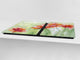 ENORMOUS  Tempered GLASS Chopping Board - Flower series DD06A Poppies 2