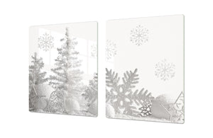 GÉANT Planche à découper et protège-plain de travail; Une série d'épices DD30 Série de Noël  Flocon de neige