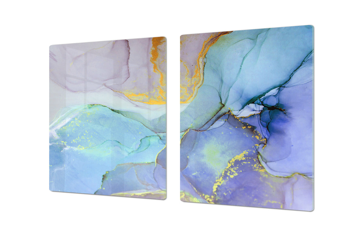 HUGE TEMPERED GLASS COOKTOP COVER – Glass Cutting Board and Worktop Saver DD33 Colourful abstractions Series: Colorful abstraction 1