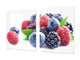 Enorm Küchenbrett aus Hartglas und Induktionskochplattenabdeckung; Fruit and Vegetables series DD02: Forest fruits