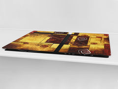 HUGE TEMPERED GLASS COOKTOP COVER - Egyptian Series DD15 Egispki theme 1